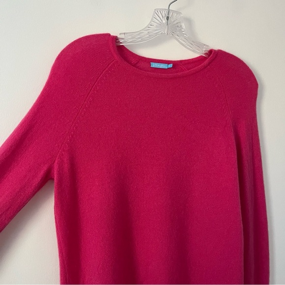 J McLaughlin 100% Cashmere Button Detail Sweater Hot Pink Small - Picture 3 of 10